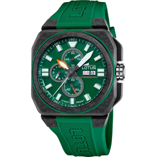 RELOJ LOTUS CHRONO 18976/2 VERDE CORREA DE CAUCHO