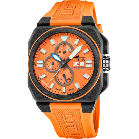 RELOJ LOTUS CHRONO 18976/6 NARANJA CORREA DE CAUCHO