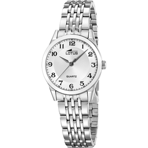 Reloj Lotus Classic Steel 19058/1 para mujer, esfera plateada, 30.5 mm
