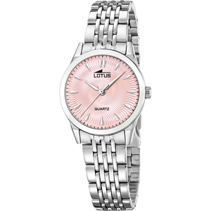 Reloj Lotus Classic Steel 19058/2 para mujer, esfera rosa, 30.5 mm