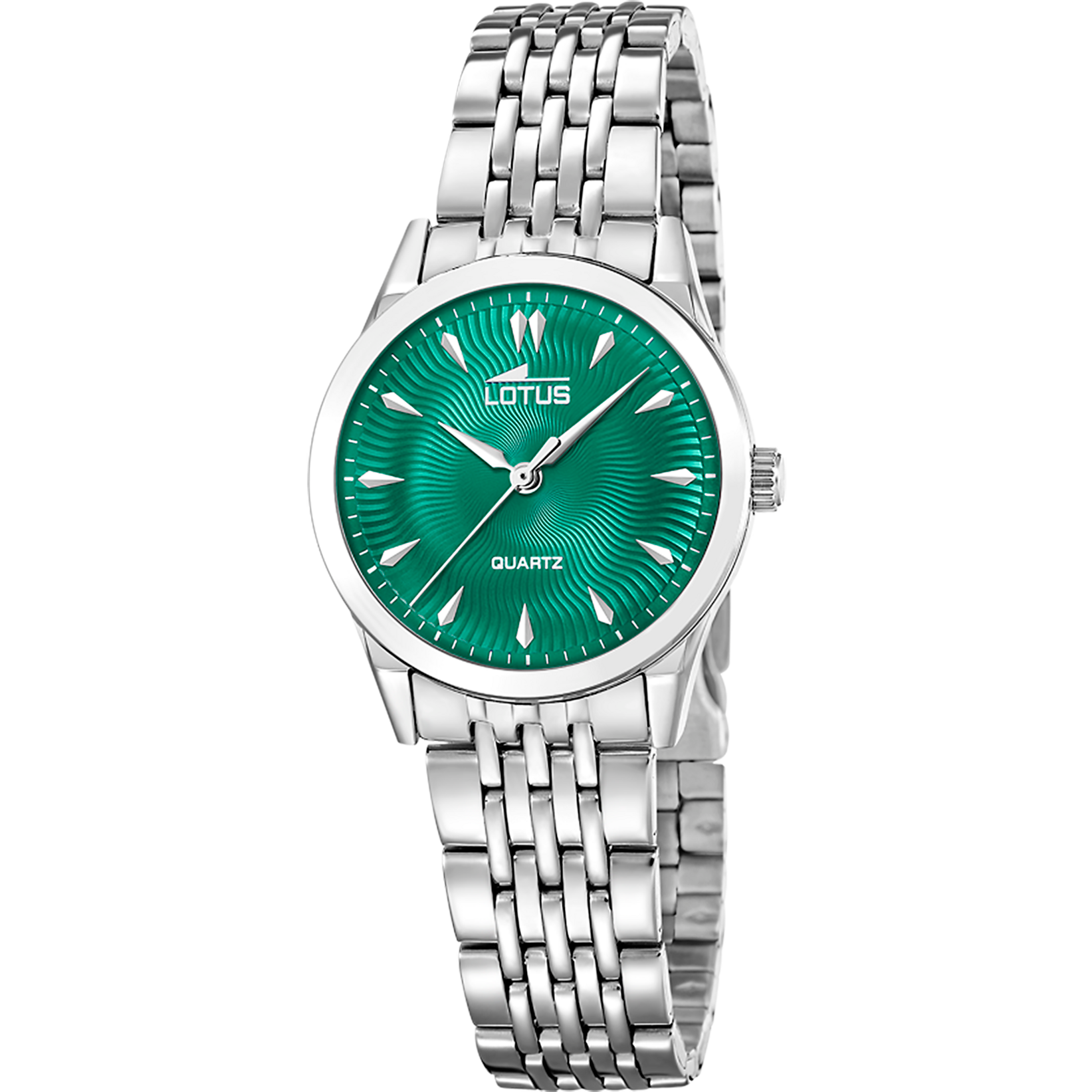 Reloj Lotus Classic Steel 19058/4 para mujer, esfera verde, 30.5 mm