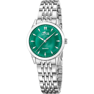 Reloj Lotus Classic Steel 19058/4 para mujer, esfera verde, 30.5 mm