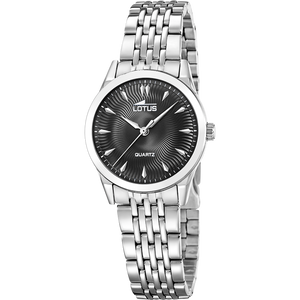 Reloj Lotus Classic Steel 19058/6 para mujer, esfera negra, 30.5 mm