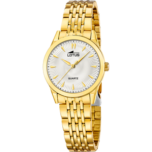 Reloj Lotus Classic Steel 19059/1 para mujer, esfera plateada, 30.5 mm