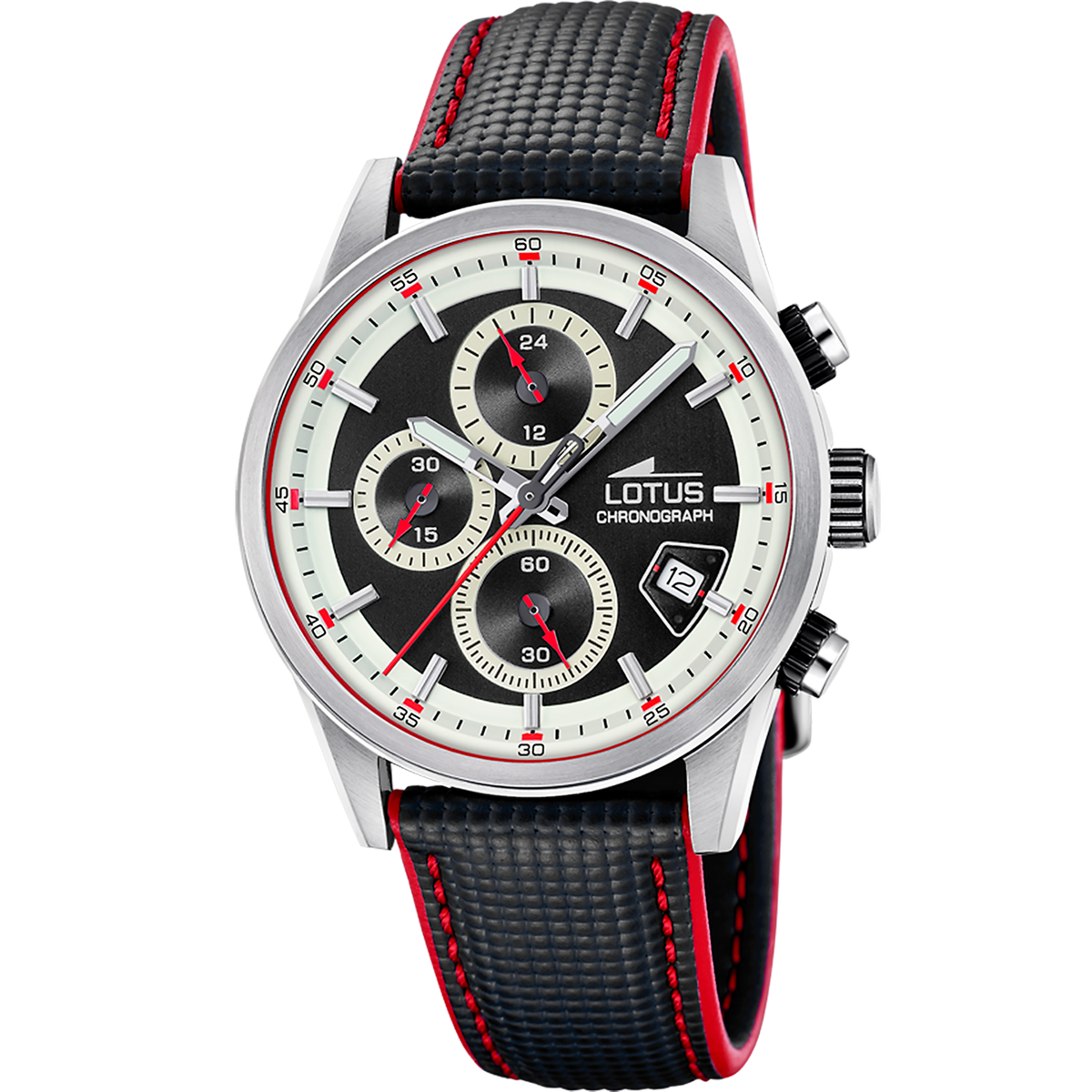 Reloj Lotus Pulse 19085/1 para hombre, esfera negra, 41 mm
