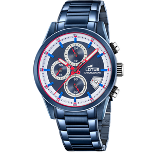 Reloj Lotus Pulse 19086/1 para hombre, esfera azul, 41 mm