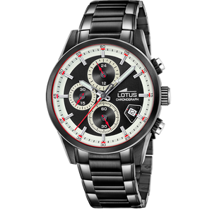 Reloj Lotus Pulse 19088/1 para hombre, esfera negra, 41 mm