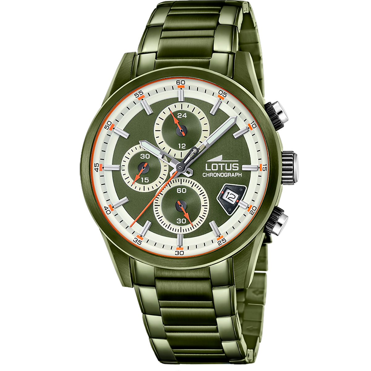Reloj Lotus Pulse 19090/1 para hombre, esfera verde, 41 mm
