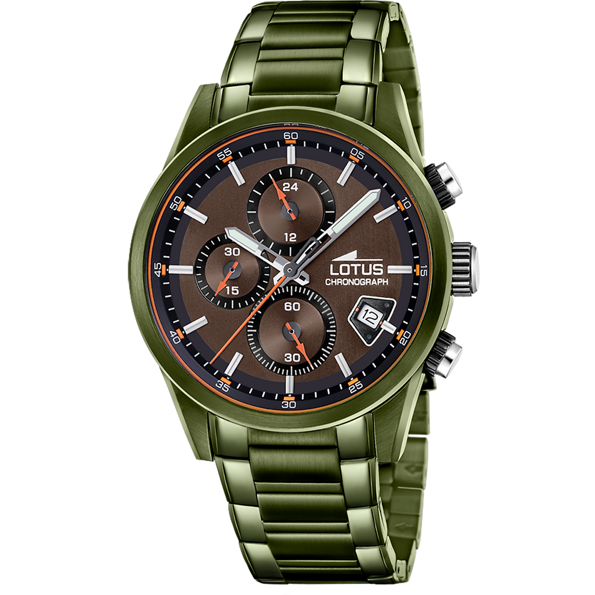 Reloj Lotus Pulse 19090/2 para hombre, esfera marrón, 41 mm