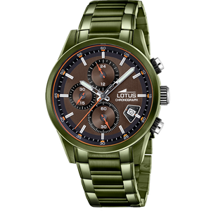 Reloj Lotus Pulse 19090/2 para hombre, esfera marrón, 41 mm