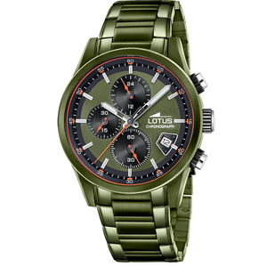 Reloj Lotus Pulse 19090/3 para hombre, esfera verde, 41 mm