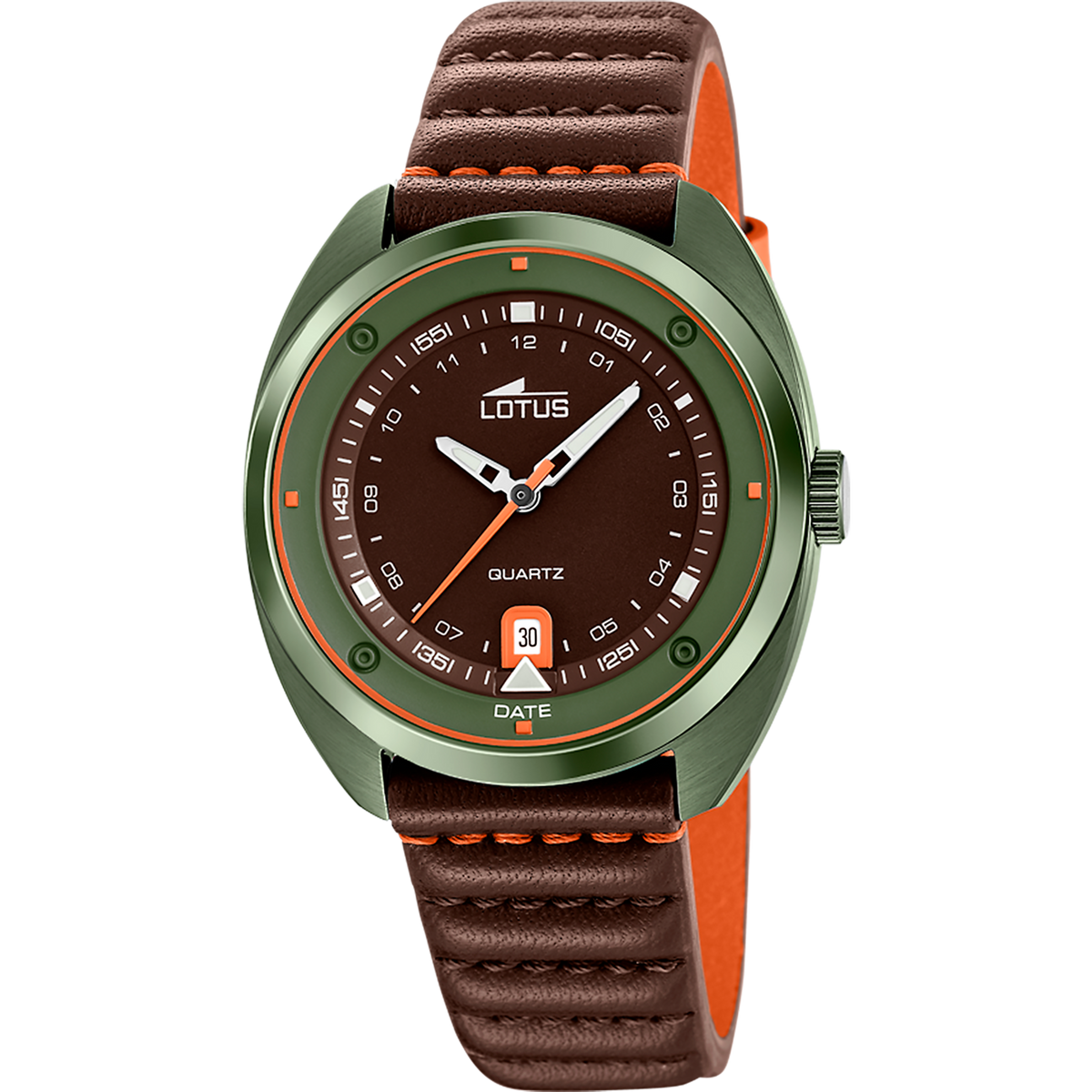 Reloj Lotus Pulse 19098/2 para hombre, esfera marrón, 39.5 mm
