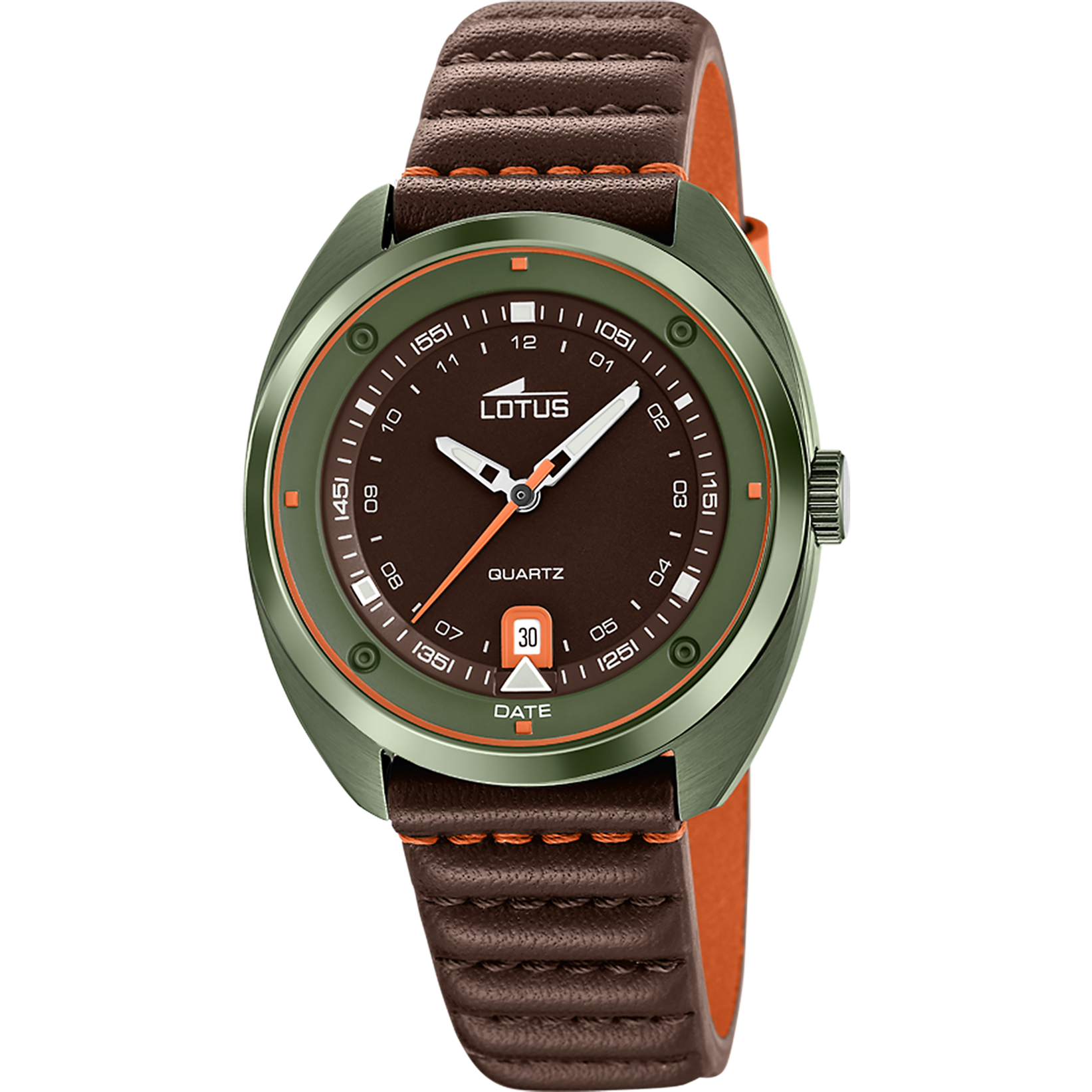 Reloj Lotus Pulse 19098/2 para hombre, esfera marrón, 39.5 mm