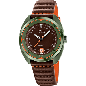 Reloj Lotus Pulse 19098/2 para hombre, esfera marrón, 39.5 mm