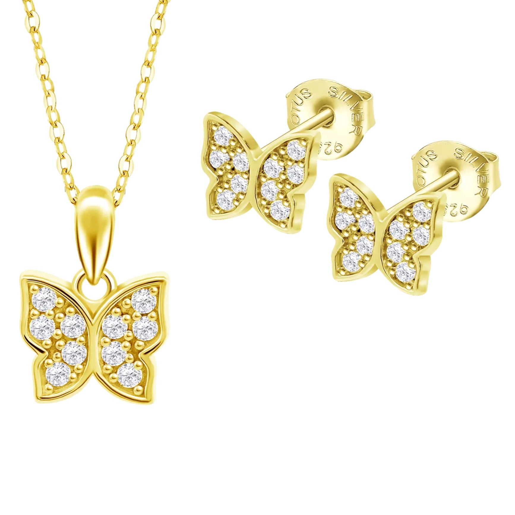 Conjunto plata lotus silver lp3051 dorado