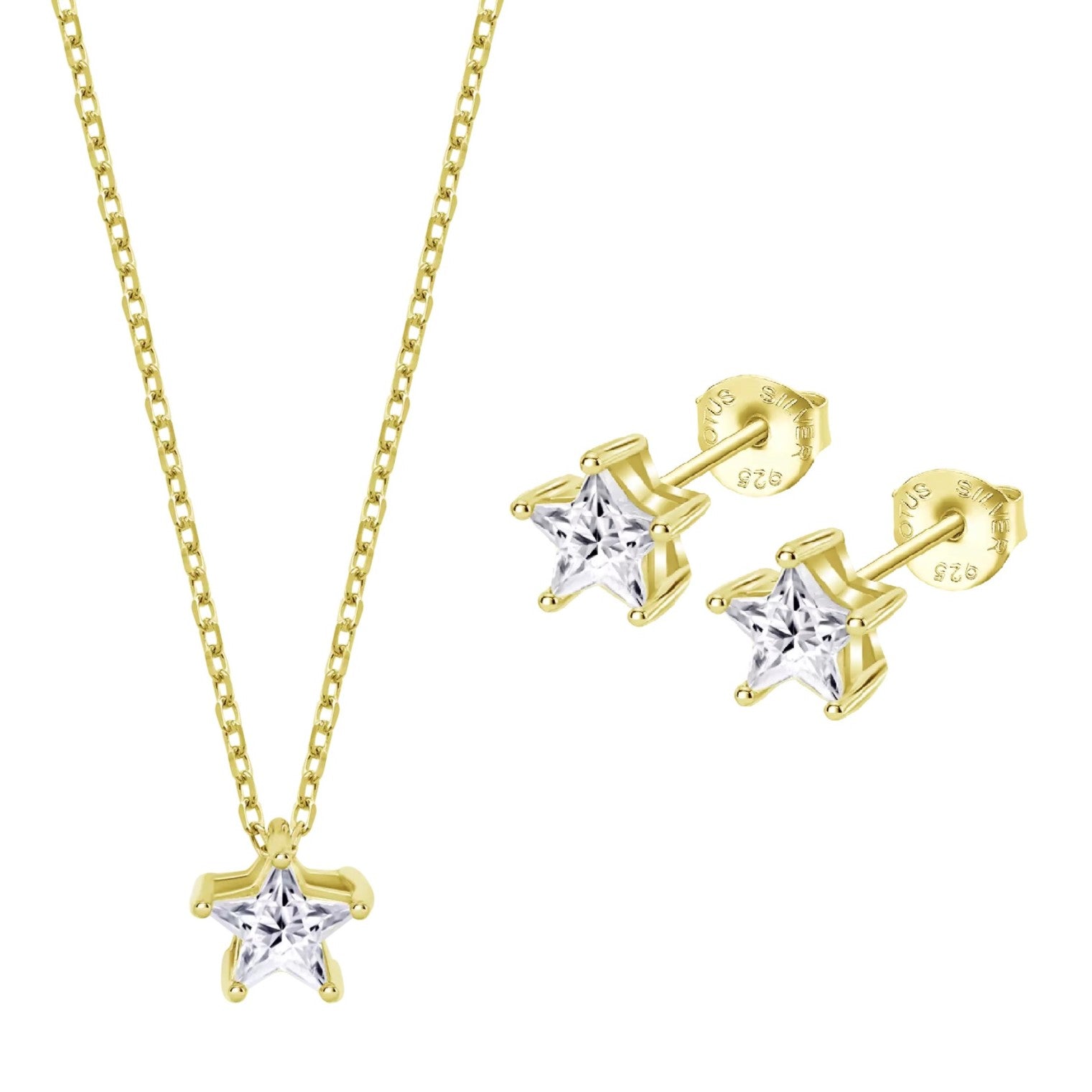 Conjunto plata lotus silver lp3834 dorado