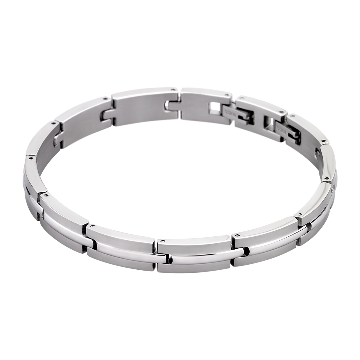 Pulsera Lotus Style LS1590-2/1 de eslabones anchos lisos en acero inoxidable