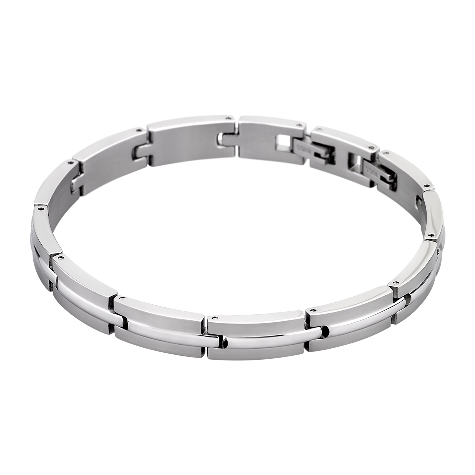 Pulsera Lotus Style LS1590-2/1 de eslabones anchos lisos en acero inoxidable