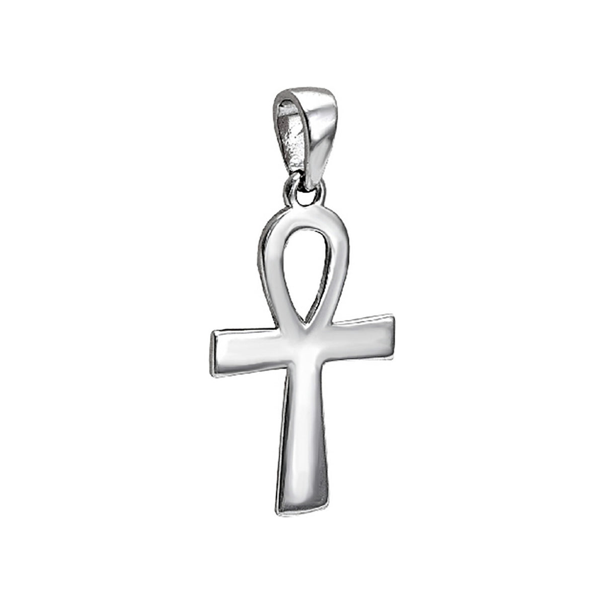 Colgante de plata de ley 925 con la cruz de la vida ankh de 14x25 mm