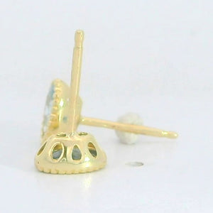 Pendientes oro 9k nano agua marina oval