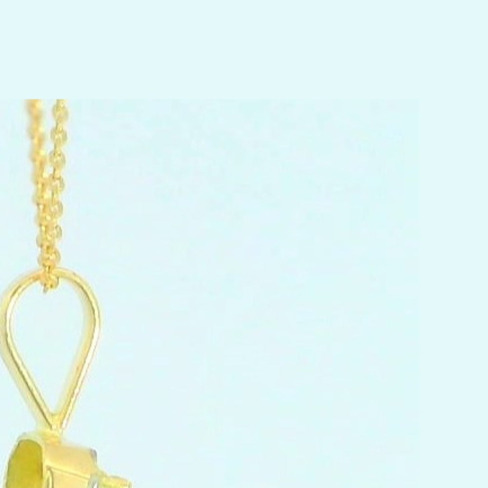 Colgante oro 9k agua marina semipreciosa octogonal