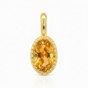 Colgante oro 9k circonita color citrino