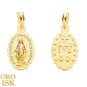 Medalla oro 18k de la Virgen del Rocío. Envíos gratis en 48/72h