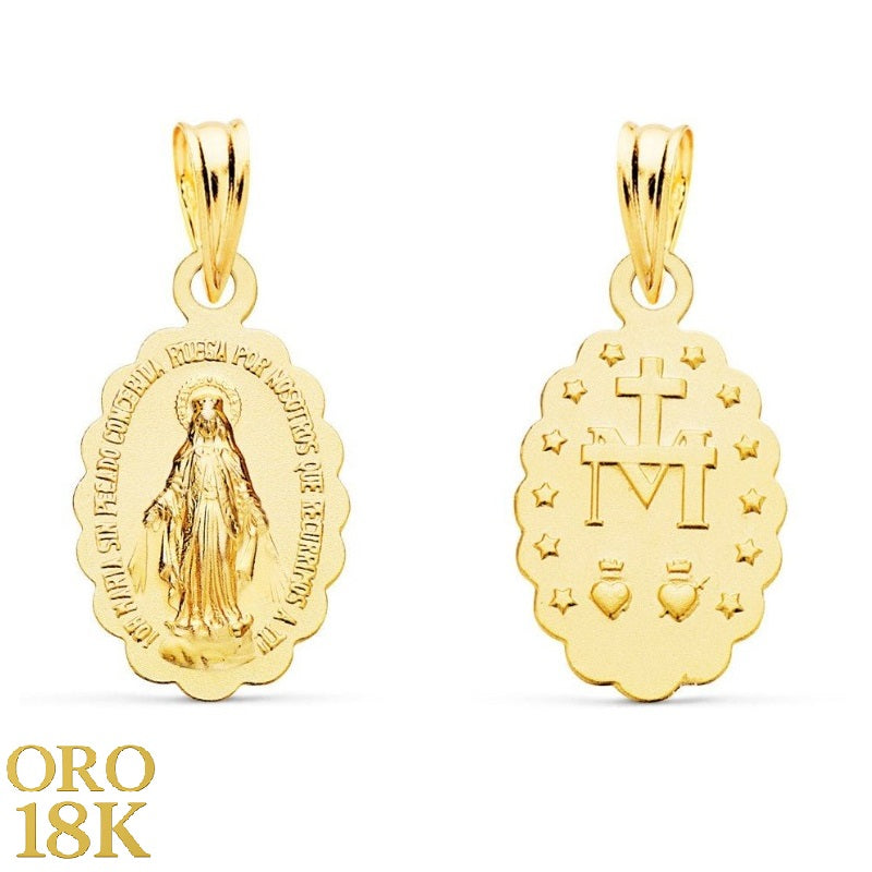 Medalla oro 18k de la Virgen del Rocío. Envíos gratis en 48/72h