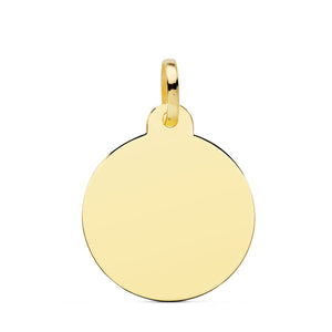 Placa 18k oro redonda lisa