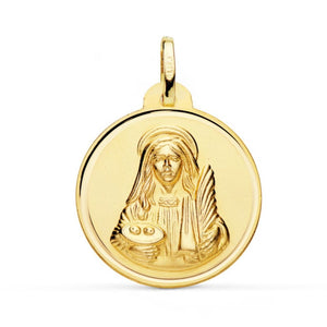 MEDALLA DE ORO 18K SANTA LUCÍA