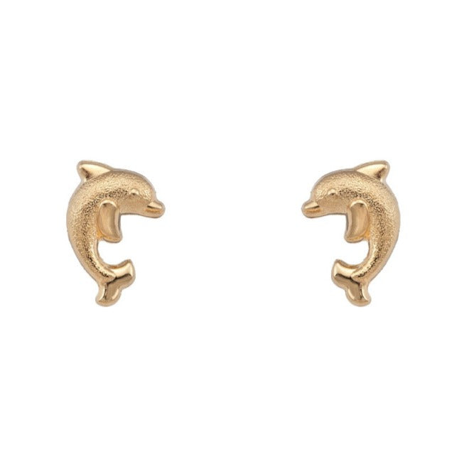 Pendientes bebé oro 18k delfín