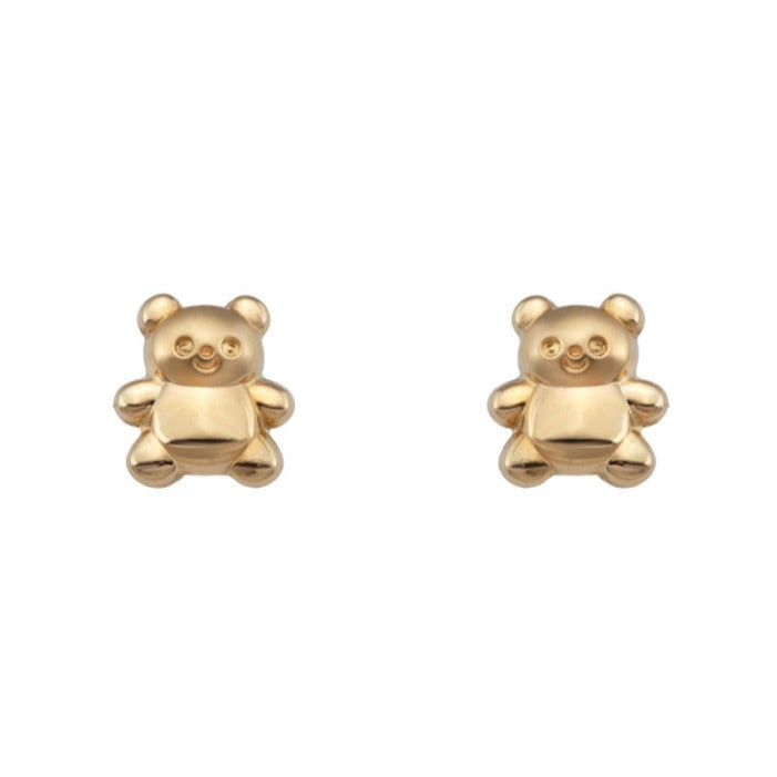 Pendientes oro 18k osito bebé