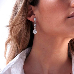 Pendientes plata novia 16392-a