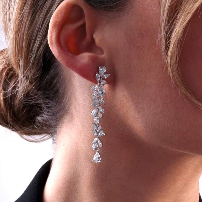 Pendientes plata novia 18125-a