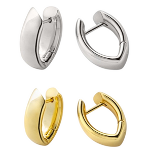 Pendientes plata aro punta grueso