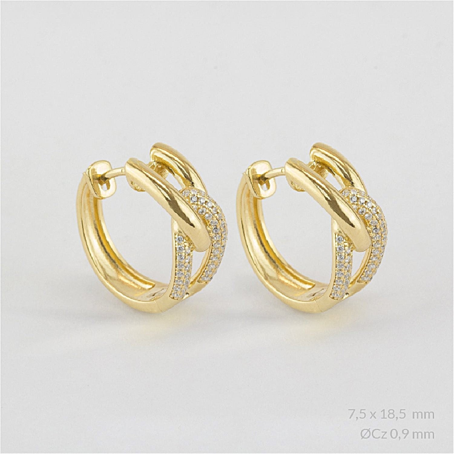 Aderezo plata circonitas baño oro