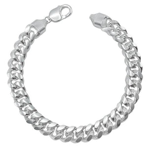 Pulsera de plata de ley 925 maciza modelo Miami cuban de 10 mm de ancho catálogo