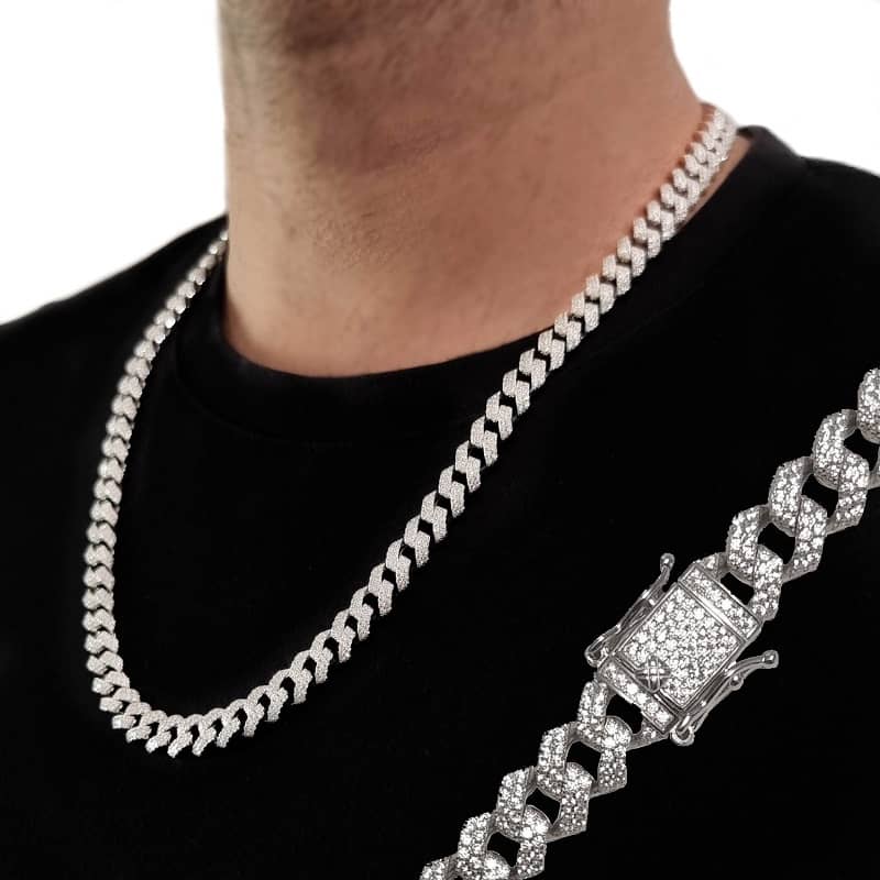 Cadena De Plata De Ley 925 Para Hacer Joyas, Cadena De Anclaje A Pie Para Joyería De Bricolaje Fabricada En Italia (rastro De Cable De 0.102 In, 10 Pies