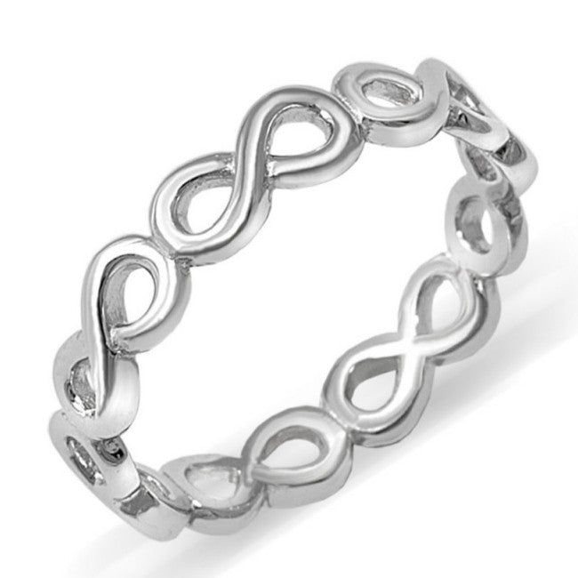 anillo plata infinitos encadenados