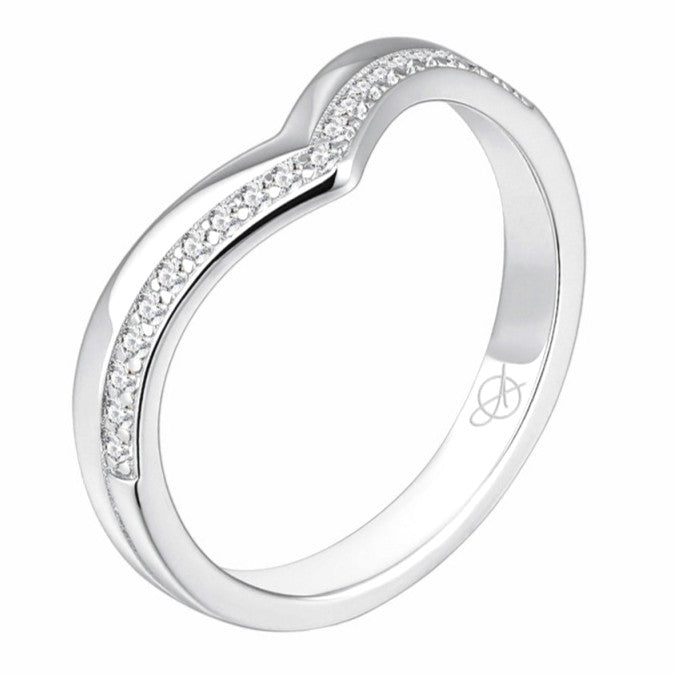 Anillo de Plata de Ley con circonitas blancas en forma de tiara