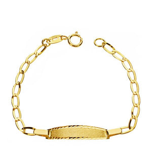 Pulsera esclava de oro de ley 18k para bebé
