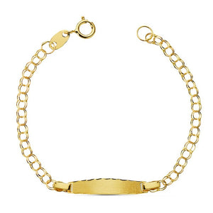 Pulsera oro bebé pequeña eslabón circular