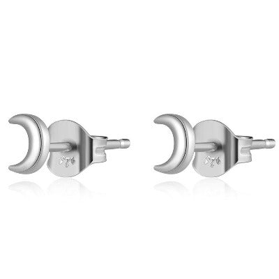 Pendientes de plata 925 mini lunas