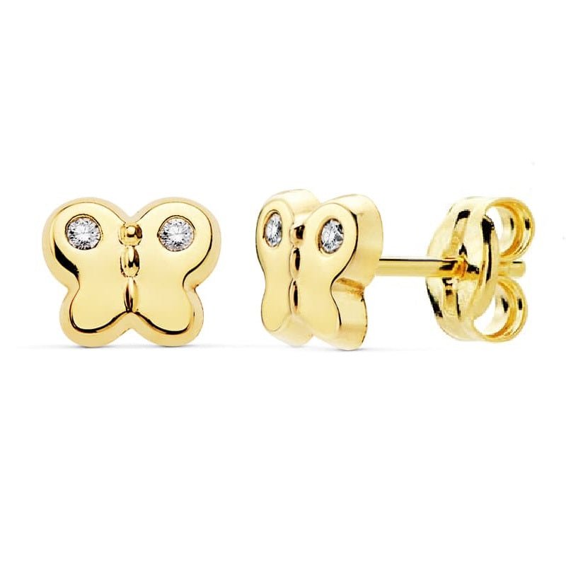 Pendientes oro 18k mariposa - Joyeria Pepe Lozano