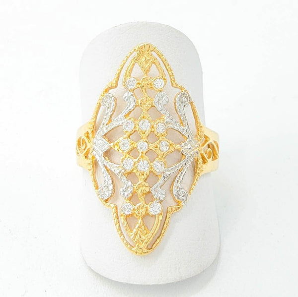 Anillo oro 18k lanzadera barroco Joyeria Pepe Lozano