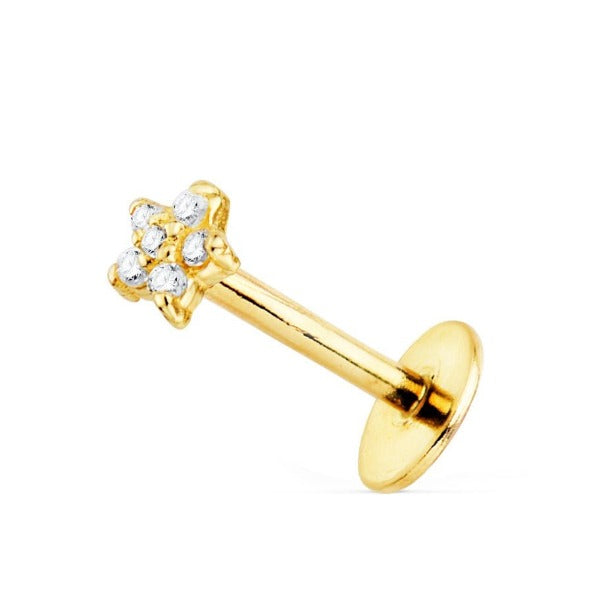 Piercing oreja oro 18k estrella (UNIDAD)