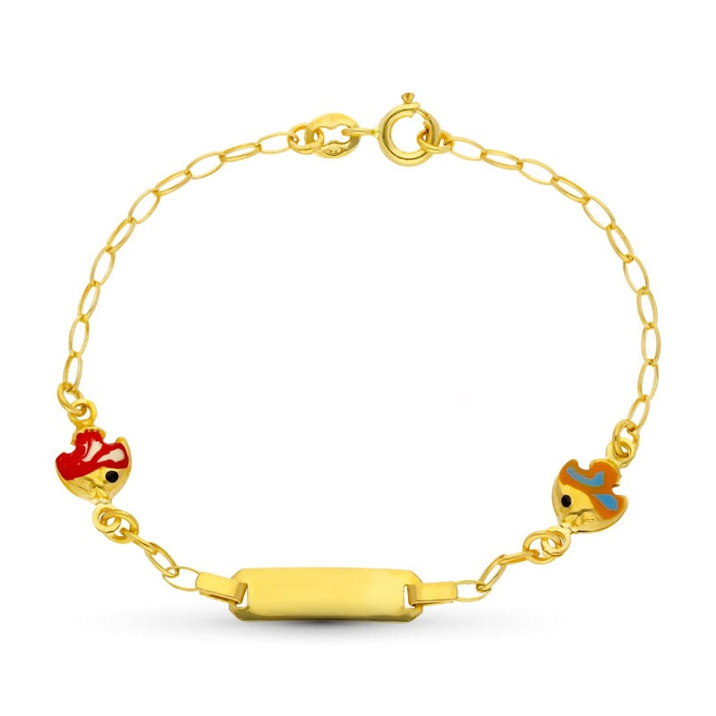 Pulsera de oro 18k bebé pez 2,8grs