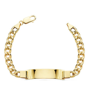 Pulsera esclava de oro de ley 18k de 21,5cm de largo y 18 gramos.