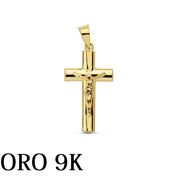 Colgante de oro 9 quilates cruz pequeña con cristo