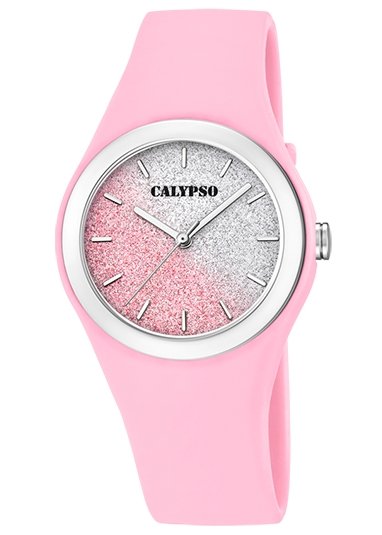 Reloj Calypso rosa k5754/3 34 mm de diámetro, sumergible 10 atm.